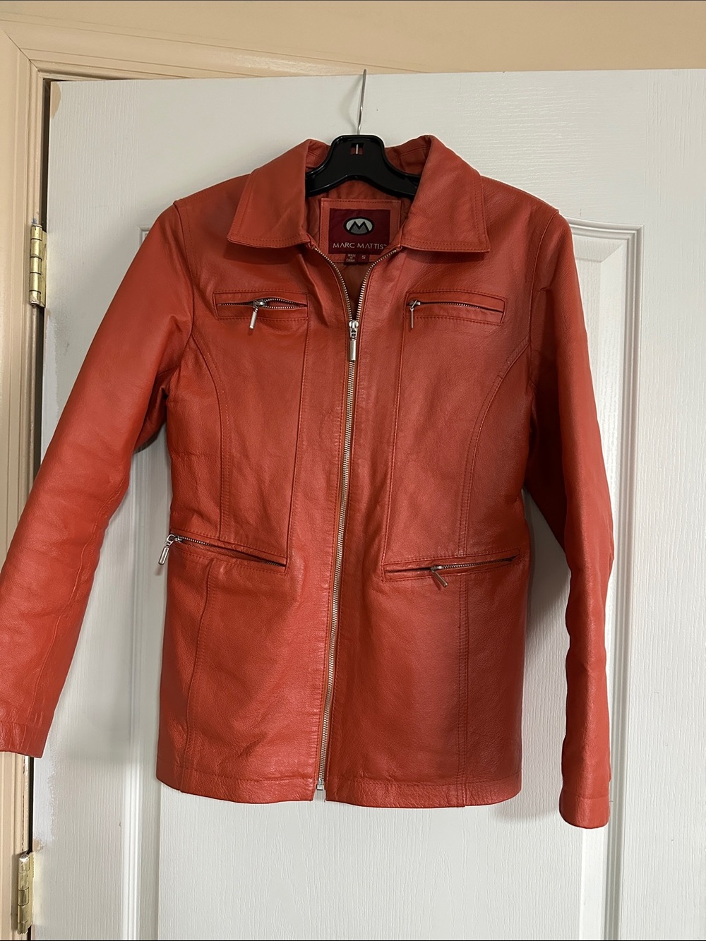 🧡Leather Zip-Front super cute Jacket with 4 front pockets